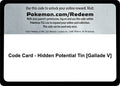 Code Card - Hidden Potential Tin [Gallade V] [MCAP]