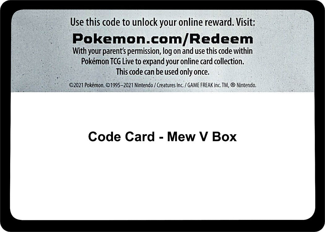 Code Card - Mew V Box [MCAP]