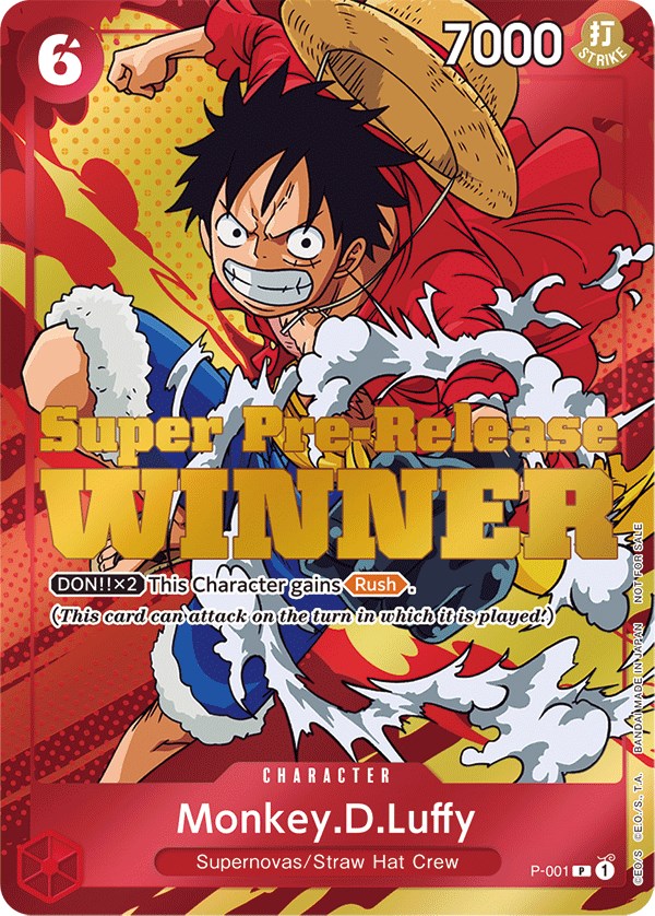 Monkey.D.Luffy (Super Pre-Release) [Winner] [OP-PR - P-001]