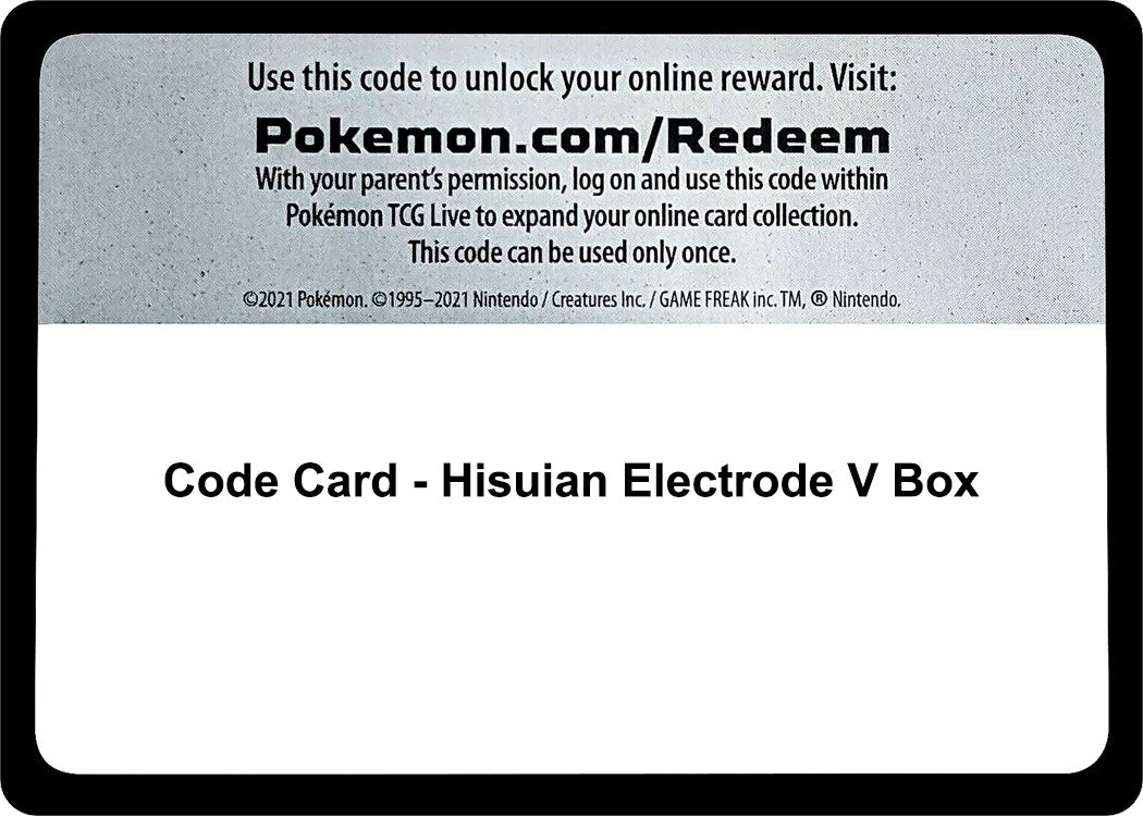 Code Card - Hisuian Electrode V Box [MCAP]