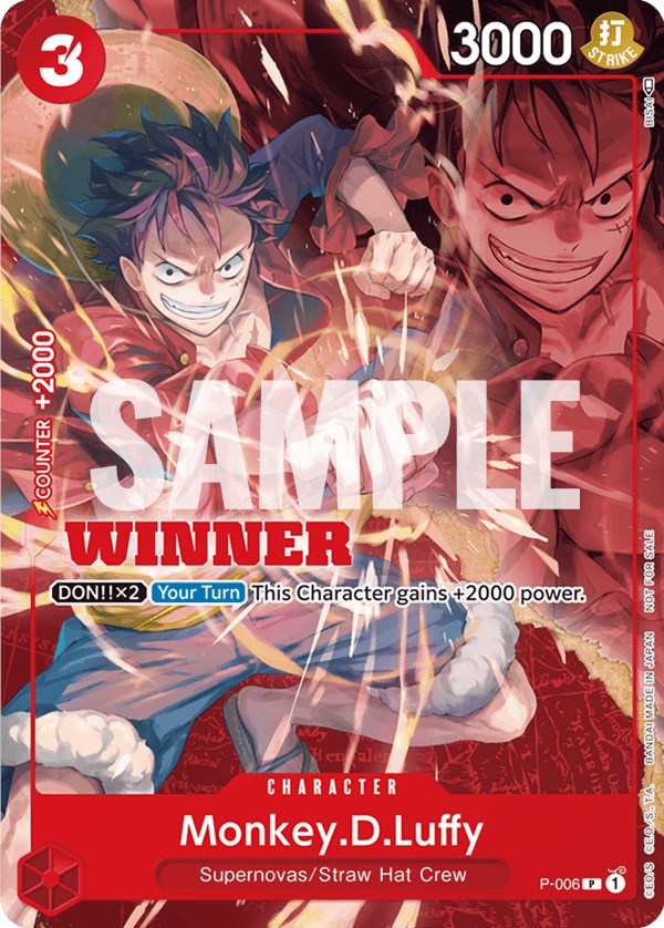 Monkey.D.Luffy - P-006 (Winner Pack Vol. 1) [OP-PR - P-006]