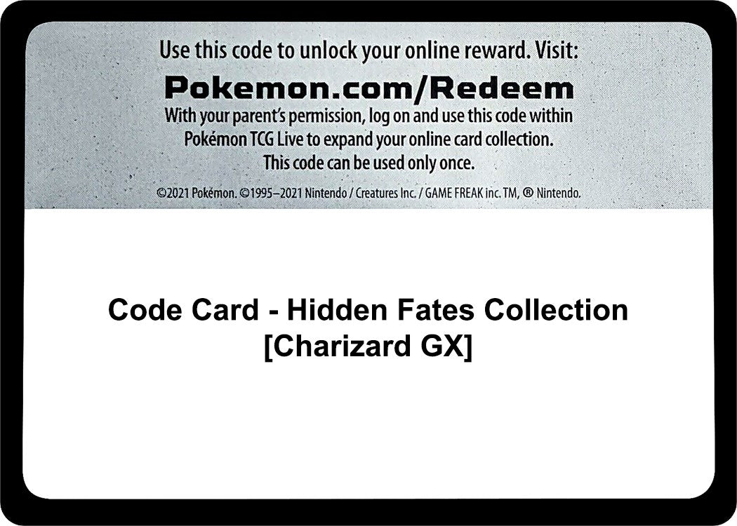 Code Card - Hidden Fates Collection [Charizard GX] [HIF]