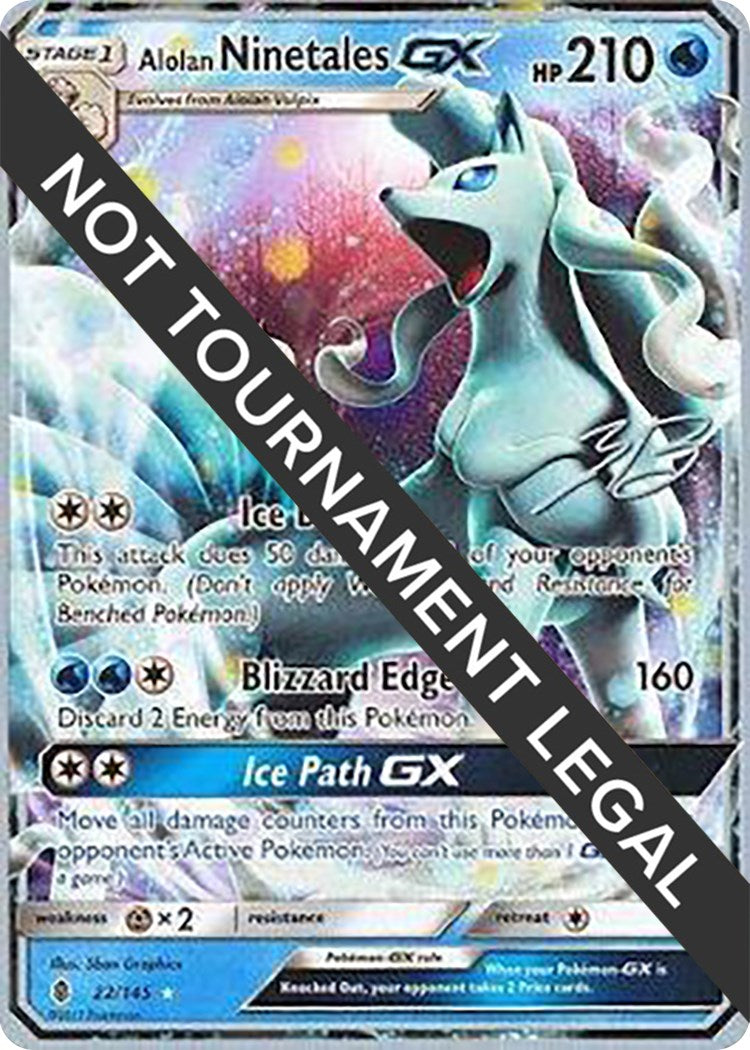 Alolan Ninetales GX - 2017 (Zachary Bokhari) [WCD - 22/145]