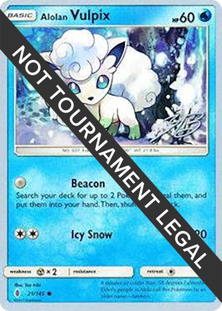 Alolan Vulpix - 2017 (Zachary Bokhari) [WCD - 21/145]