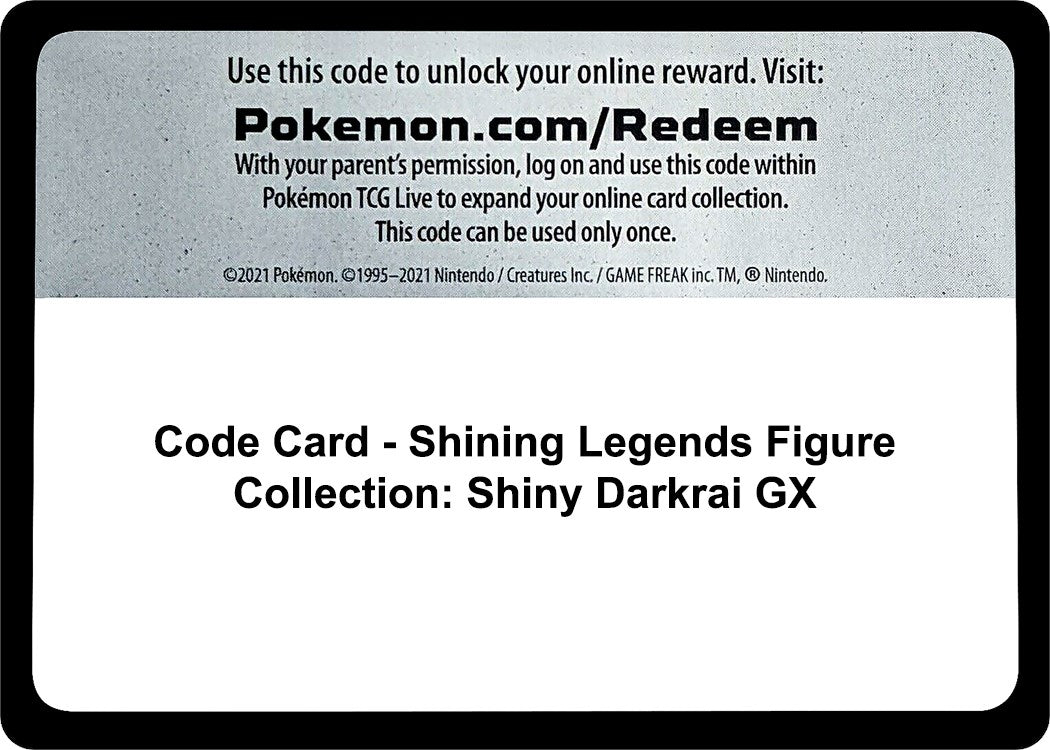 Code Card - Shining Legends Figure Collection: Shiny Darkrai GX [SHL]