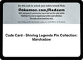 Code Card - Shining Legends Pin Collection: Marshadow [SHL]