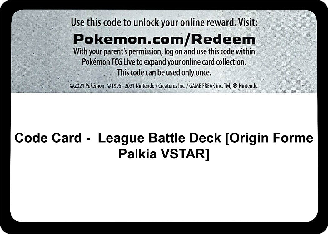 Code Card - League Battle Deck [Origin Forme Palkia VSTAR] [MCAP]