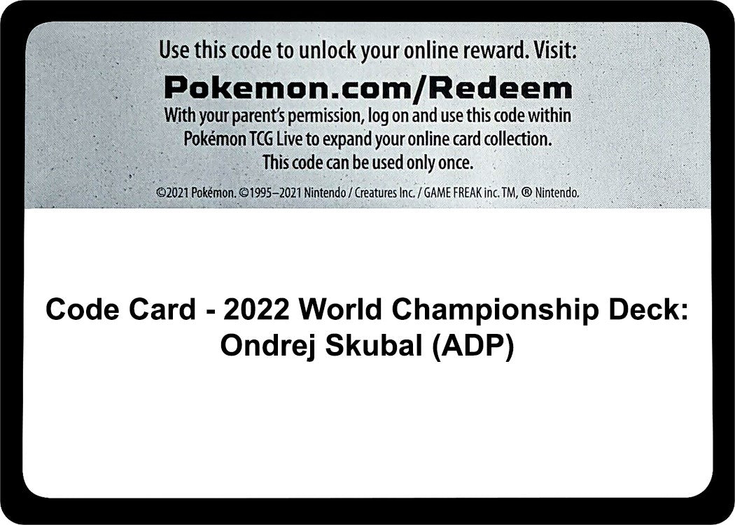 Code Card - 2022 World Championship Deck: Ondrej Skubal (ADP) [WCD]