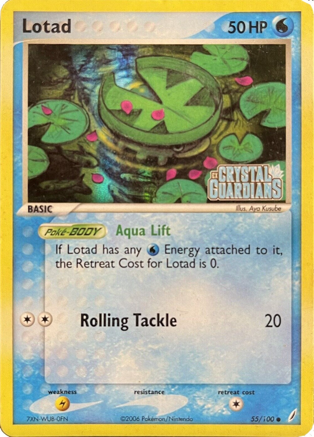 Lotad - 055/100 (EX Crystal Guardians Reverse Holofoil) [CG - 55/100]