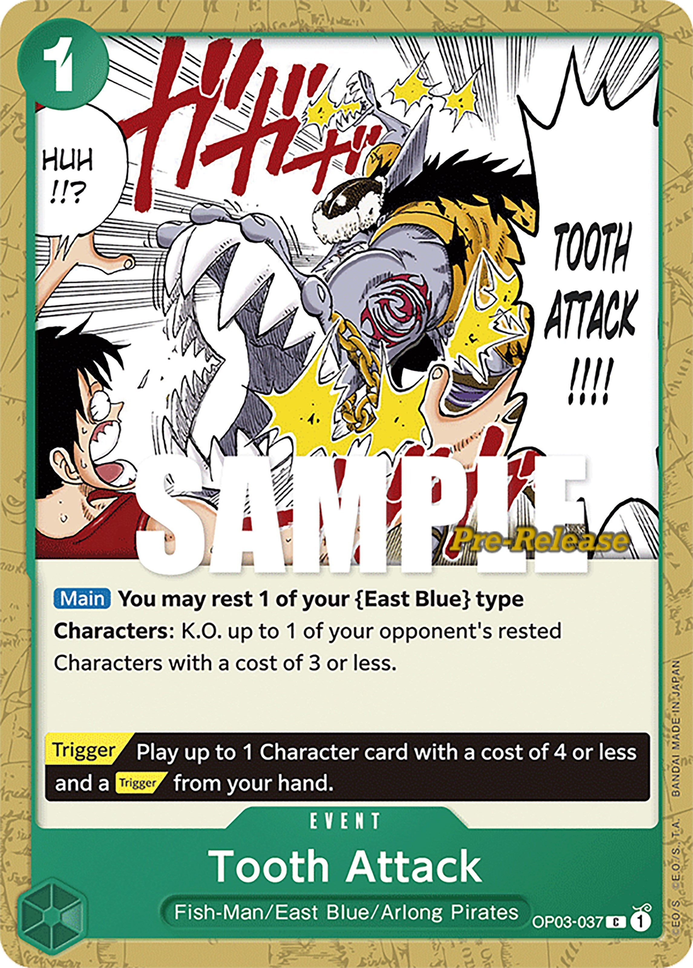Tooth Attack [OP03 PRE - OP03-037]
