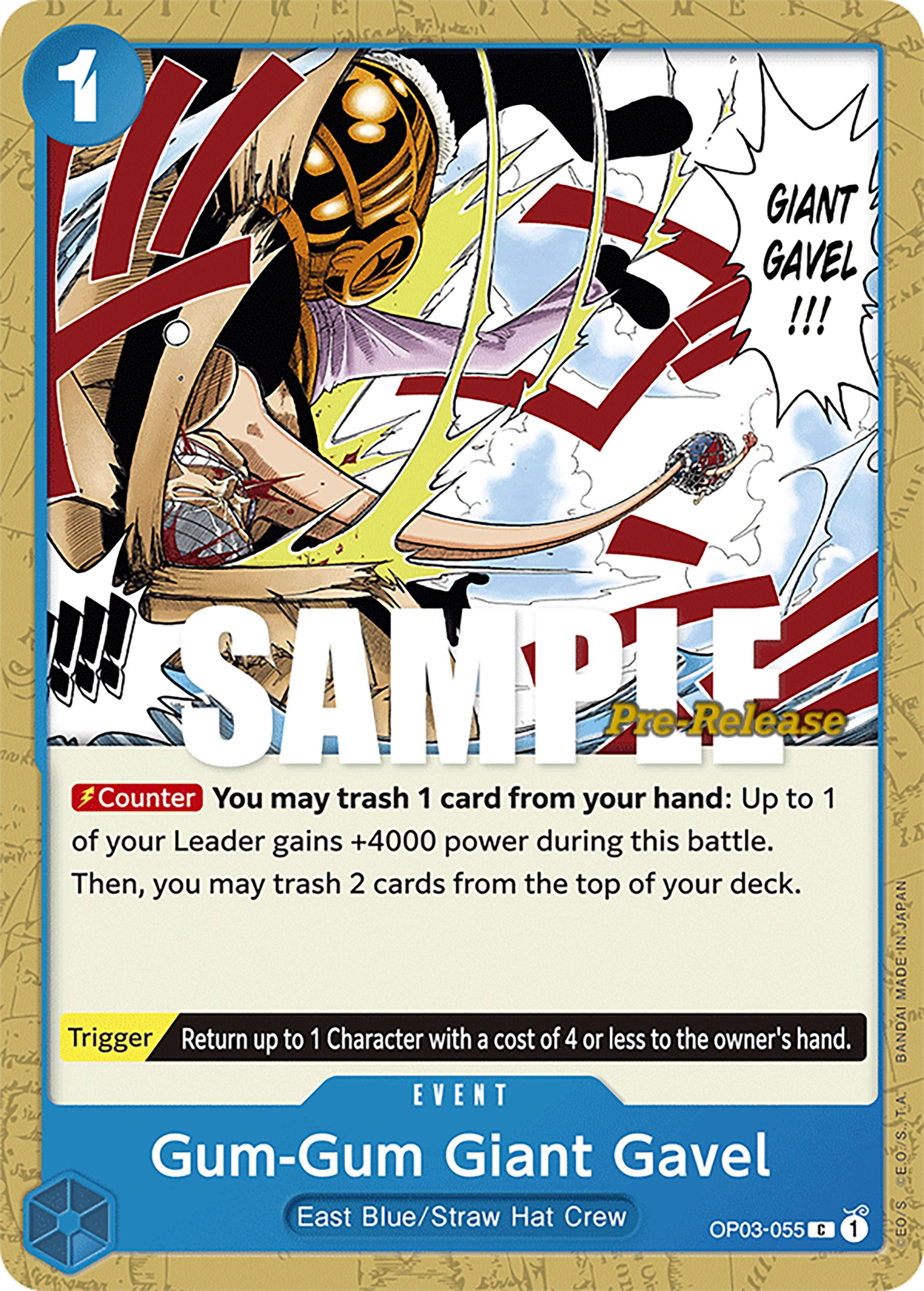 Gum-Gum Giant Gavel [OP03 PRE - OP03-055]
