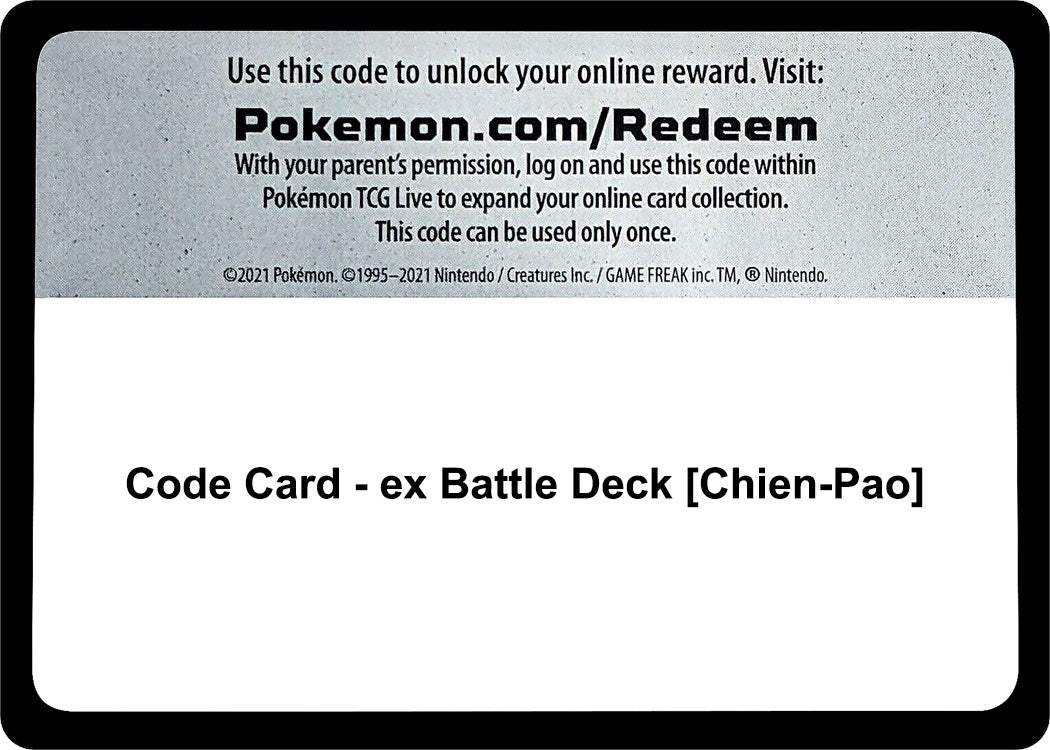 Code Card - ex Battle Deck [Chien-Pao] [MCAP]