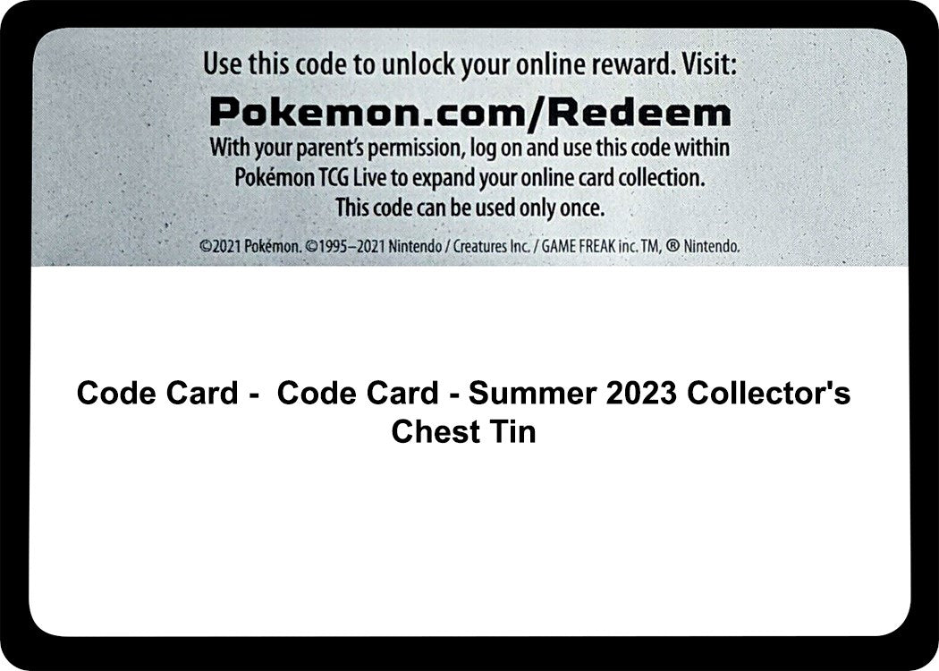 Code Card - Summer 2023 Collector's Chest Tin [SWSH05]
