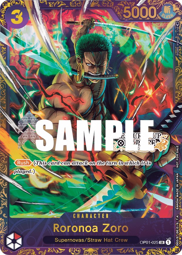 Roronoa Zoro - OP01-025 (Treasure Cup) [OP-PR - OP01-025]