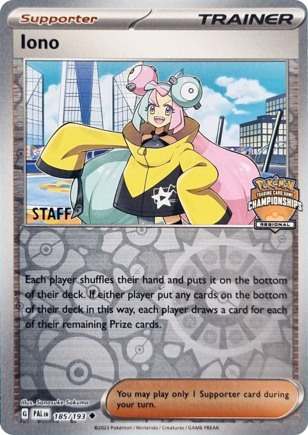 Iono - 185/193 (Regional Championships) [Staff] [PR - 185/193]