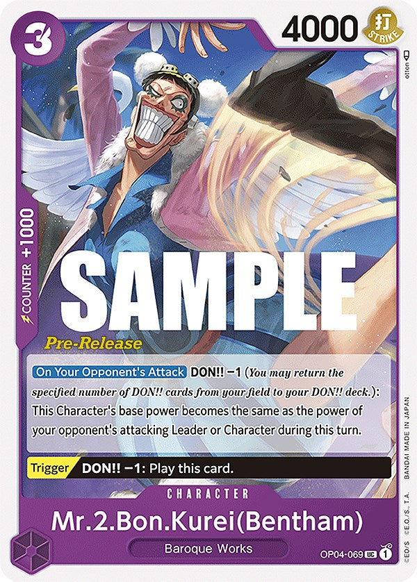 Mr.2.Bon.Kurei (Bentham) [OP04 PRE - OP04-069]