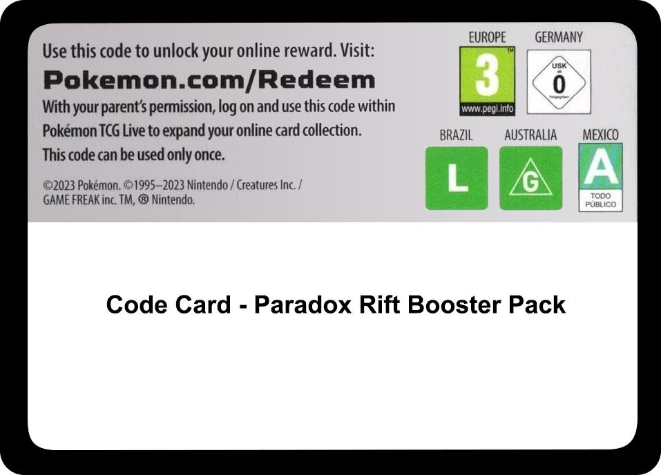 Code Card - Paradox Rift Booster Pack [PAR]