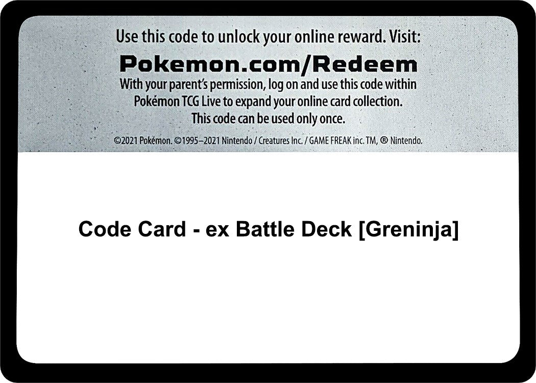 Code Card - ex Battle Deck [Greninja] [MCAP]