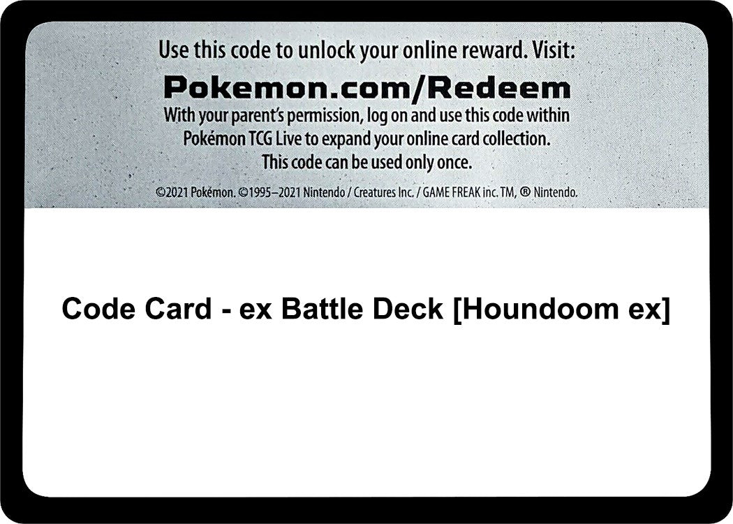 Code Card - ex Battle Deck [Houndoom ex] [MCAP]