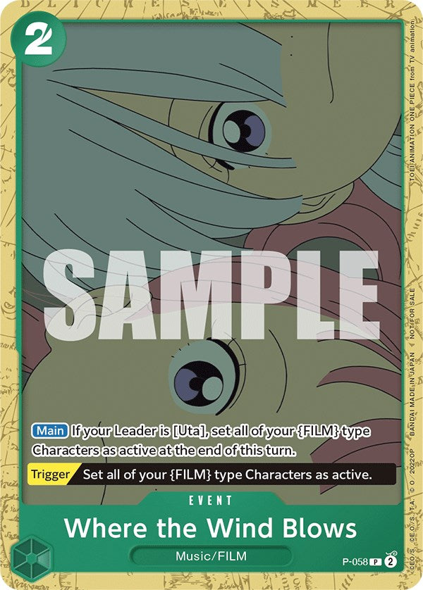Where the Wind Blows (Starter Deck 11: Uta Deck Battle) [OP-PR - P-058]