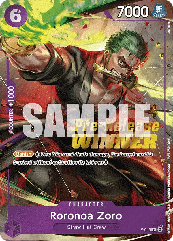 Roronoa Zoro (OP-06 Pre-Release Tournament) [Winner] [OP-PR - P-045]
