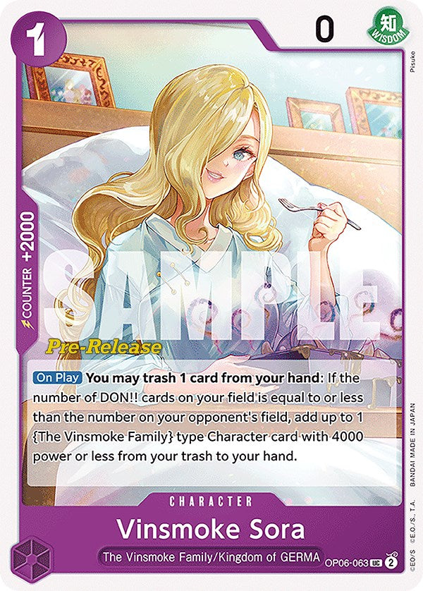 Vinsmoke Sora [OP06 PRE - OP06-063]