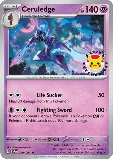 Ceruledge - 040/091 (Pokemon Day 2024) (Cosmos Holo) [MCAP - 040/091]