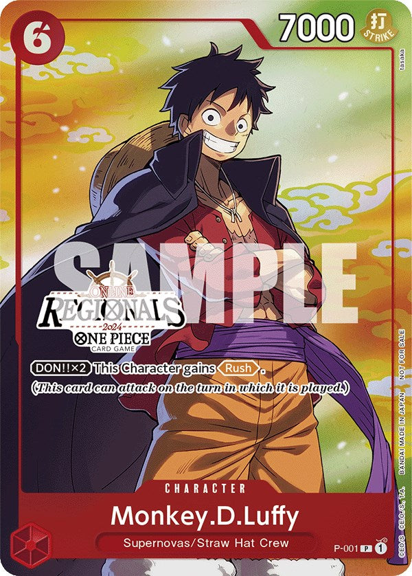 Monkey.D.Luffy (001) (Online Regional 2024 Vol. 2) [Participant] [OP-PR - P-001]