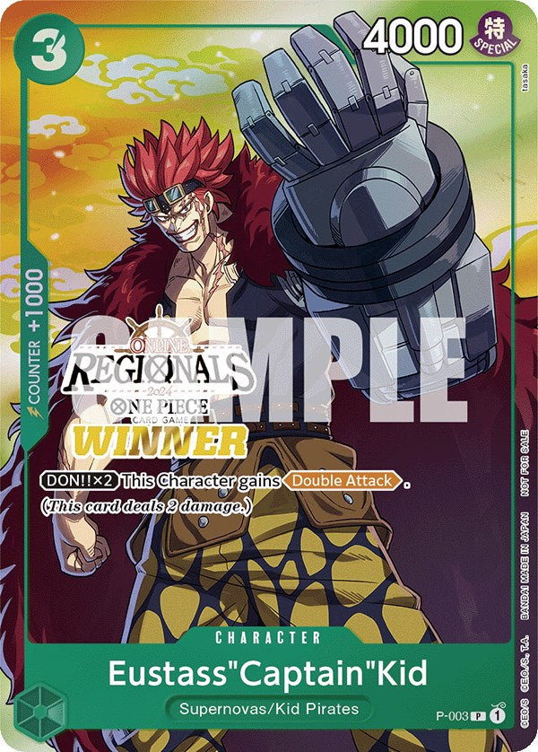 Eustass"Captain"Kid (Online Regional 2024 Vol. 2) [Winner] [OP-PR - P-003]