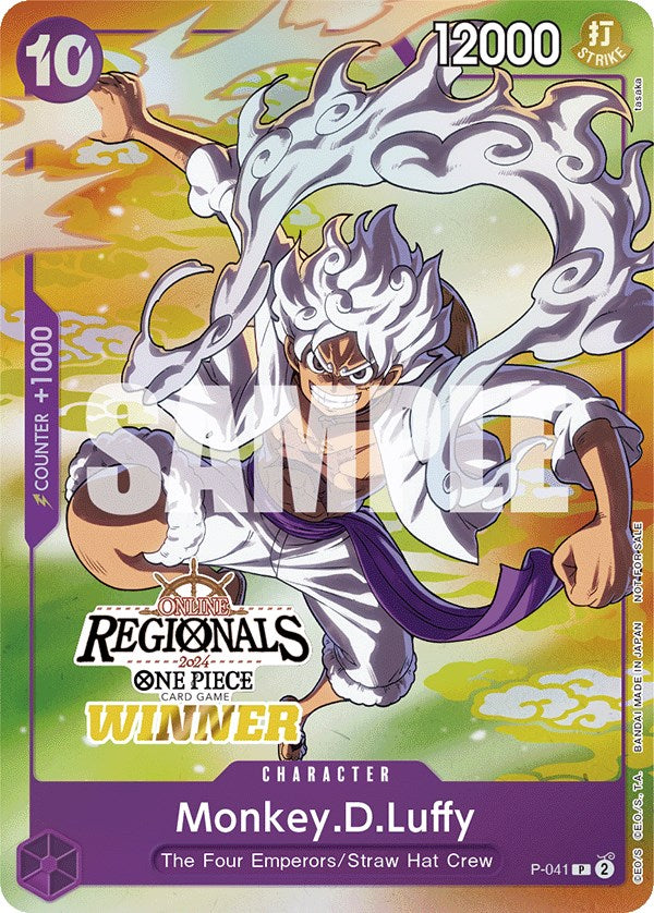 Monkey.D.Luffy (041) (Online Regional 2024 Vol. 2) [Winner] [OP-PR - P-041]