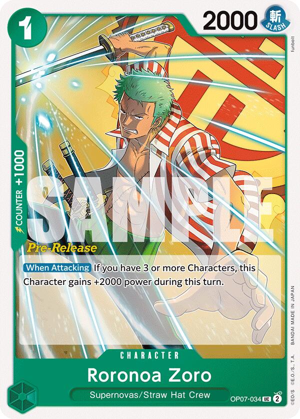 Roronoa Zoro (034) [OP07 PRE - OP07-034]