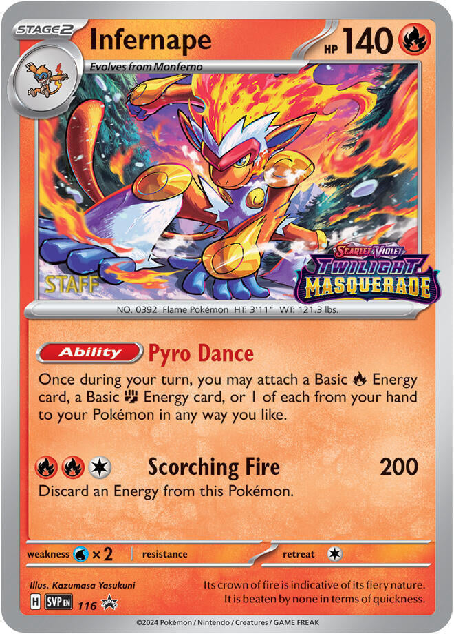 Infernape - 116 (Prerelease) [Staff] [SVP - 116]