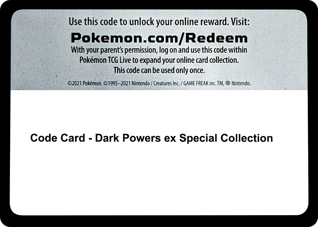 Code Card - Dark Powers ex Special Collection [MCAP]
