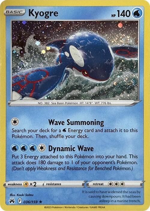 Kyogre - 036/159 (Pixel Holo) [MCAP - 036/159]