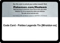 Code Card - Paldea Legends Tin [Miraidon ex] [MCAP]