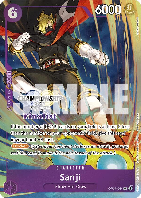 Sanji (Championship 2024 Finalist Card Set) [OP-PR - OP07-064]