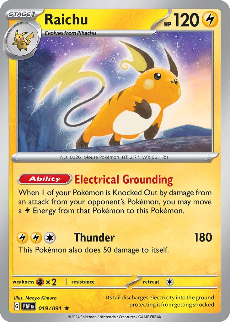 Raichu - 019/091 (Paldean Fates) [PR - 019/091]