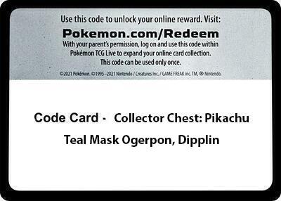 Code Card - Collector Chest: Pikachu, Teal Mask Ogerpon, Dipplin [MCAP]