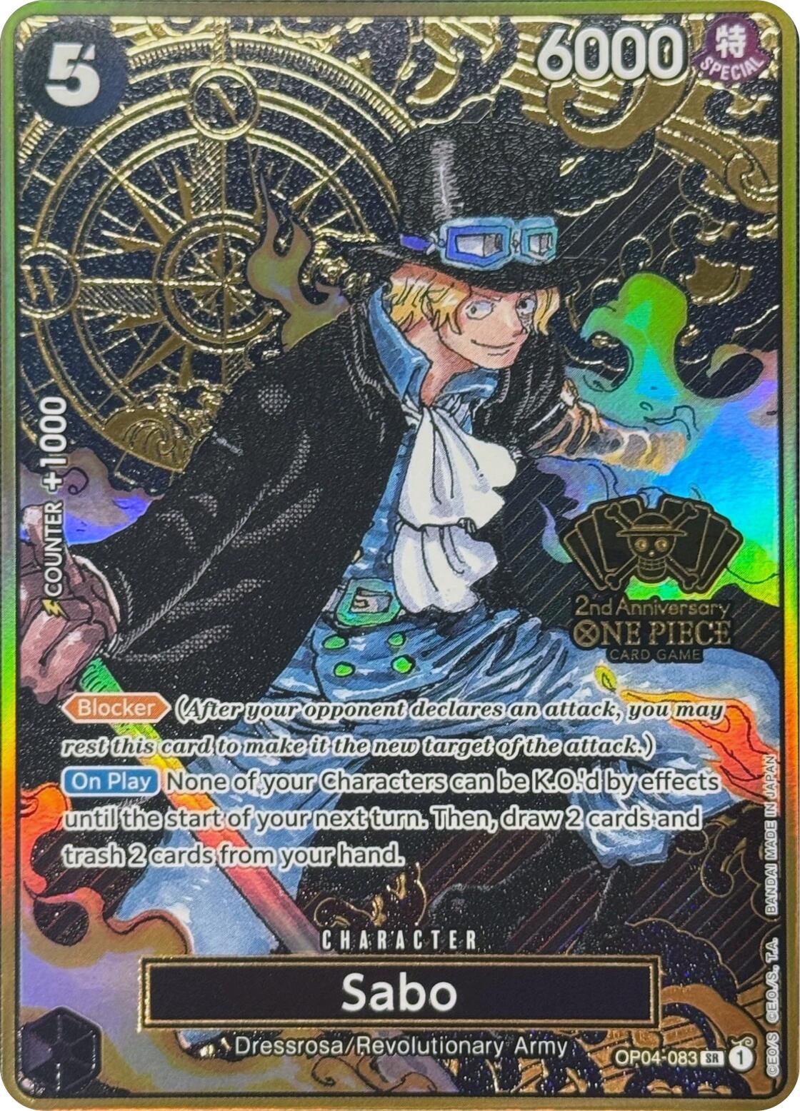 Sabo (One Piece Japanese Version 2nd Anniversary Set) [OP-PR - OP04-083]