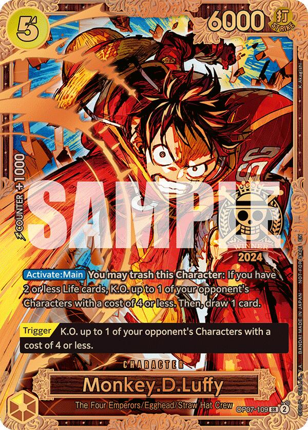 Monkey.D.Luffy (Championship 2024 World Final 3rd Place) [OP-PR - OP07-109]