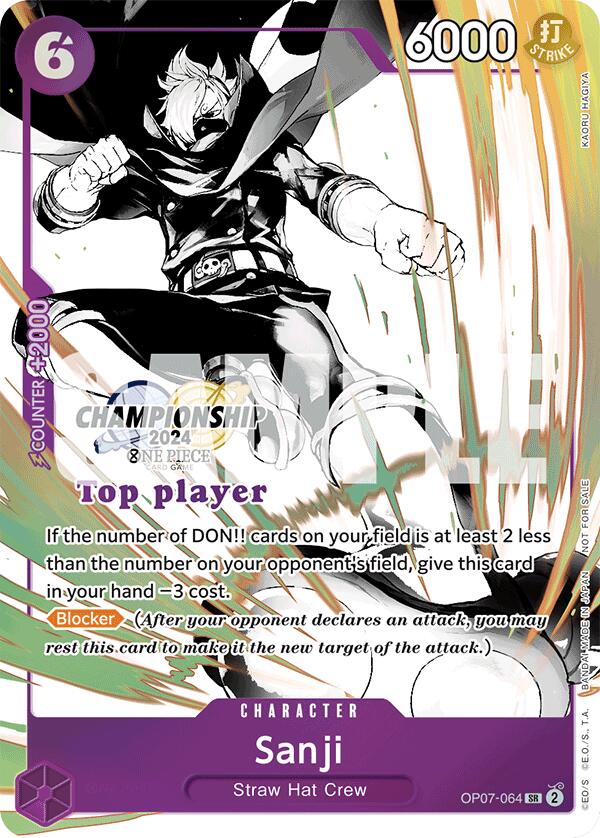 Sanji (Championship 2024 Top Player Pack Vol. 2) [OP-PR - OP07-064]
