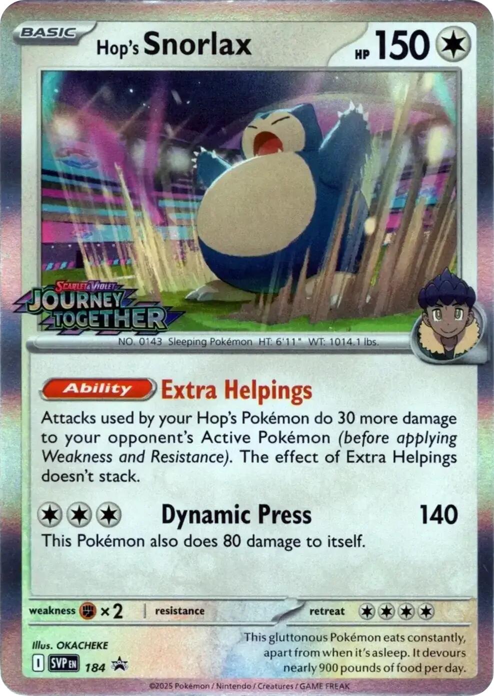 Hop's Snorlax - 184 (Prerelease) [SVP - 184]