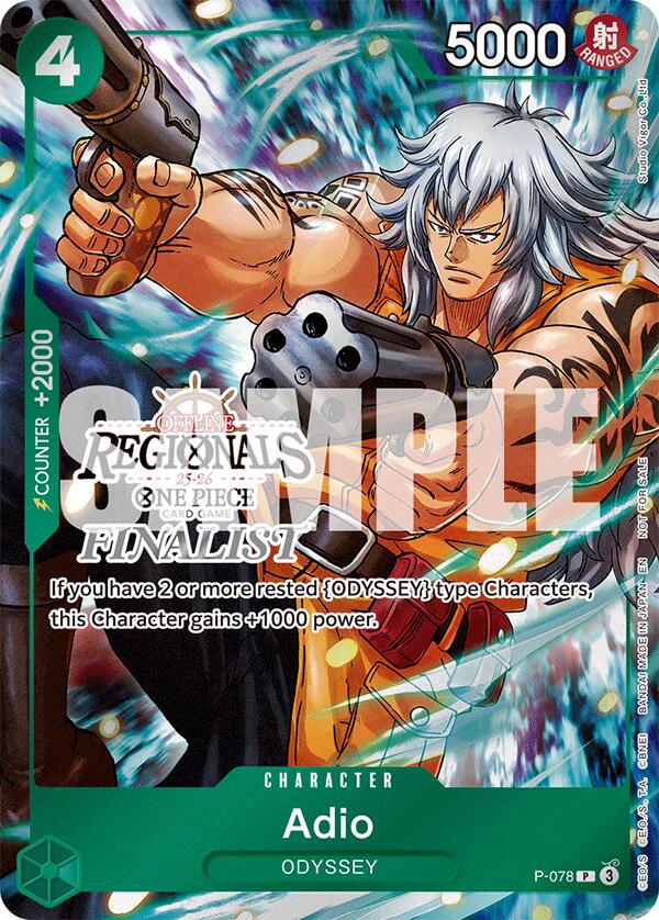 Adio (Offline Regional Finalist Card Set 2025 Vol.1) [OP-PR - P-078]