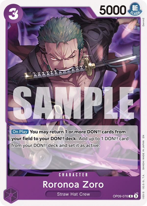 Roronoa Zoro (Reprint) [ST-26 - OP09-076]
