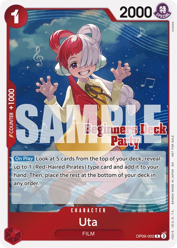 Uta (Beginners Deck Party [ST-23] - [ST-28] Participation Pack) [OP-PR - OP09-002]