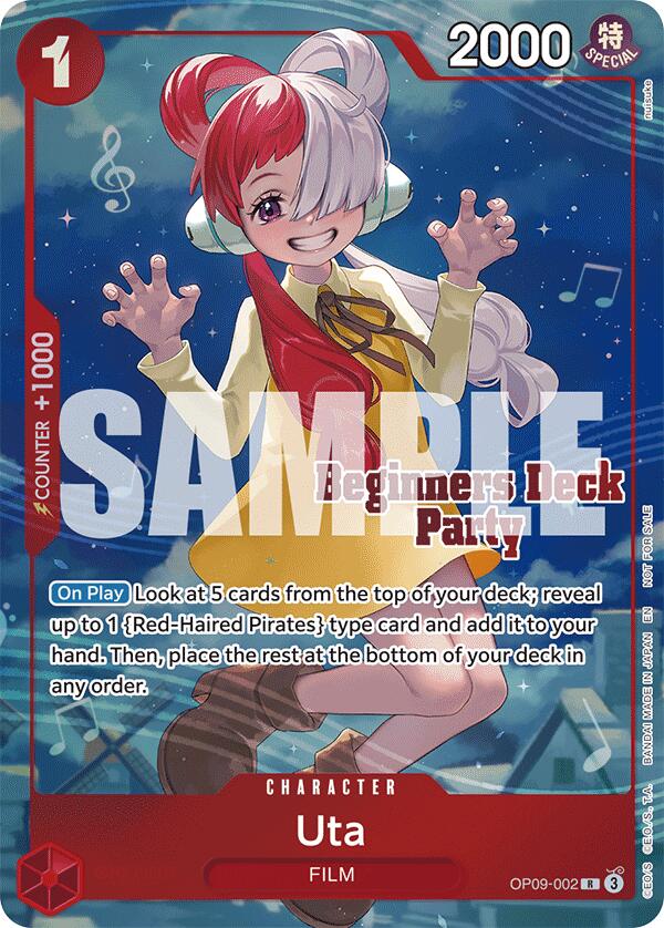 Uta (Beginners Deck Party [ST-23] - [ST-28] Winner Pack) [OP-PR - OP09-002]