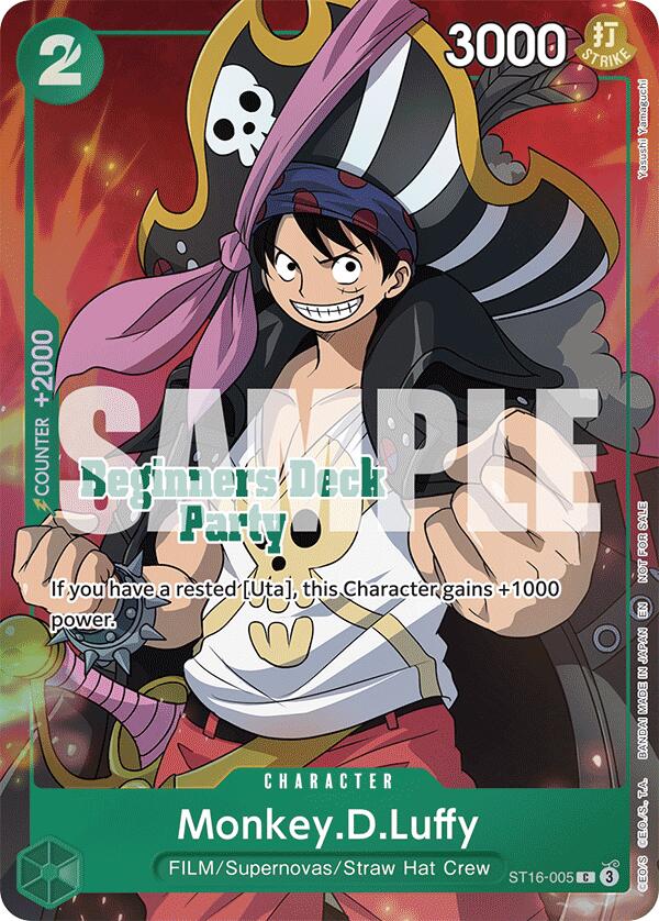 Monkey.D.Luffy (Beginners Deck Party [ST-23] - [ST-28] Winner Pack) [OP-PR - ST16-005]