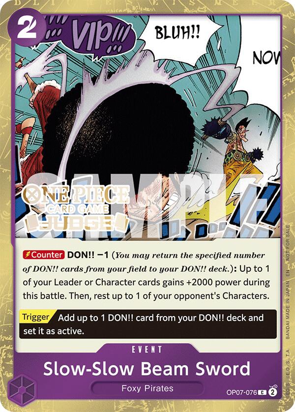 Slow-Slow Beam Sword (Judge Pack Vol. 6) [OP-PR - OP07-076]