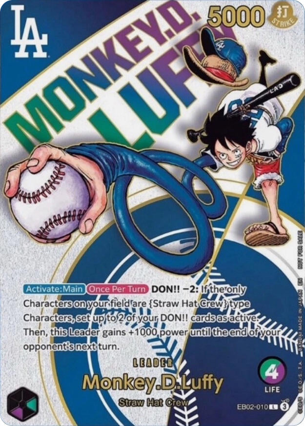 Monkey.D.Luffy (010) (Dodgers x ONE PIECE) [OP-PR - EB02-010]