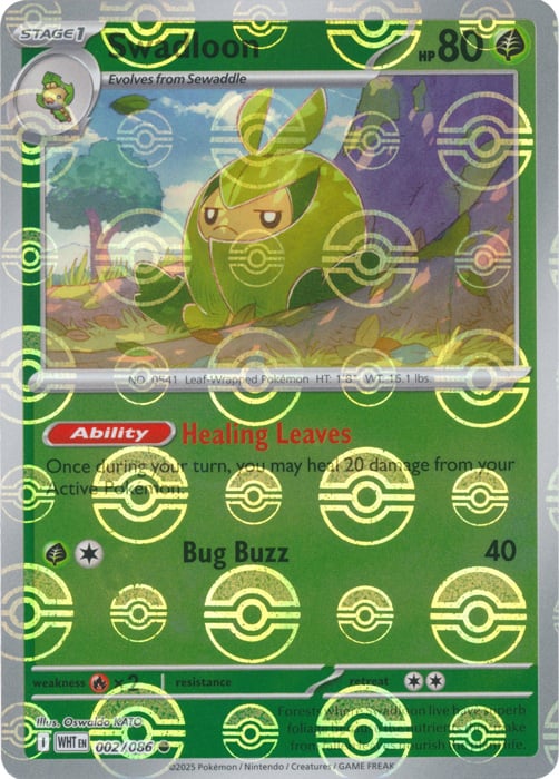 Swadloon (Poke Ball Pattern) [WHT - 002/086]